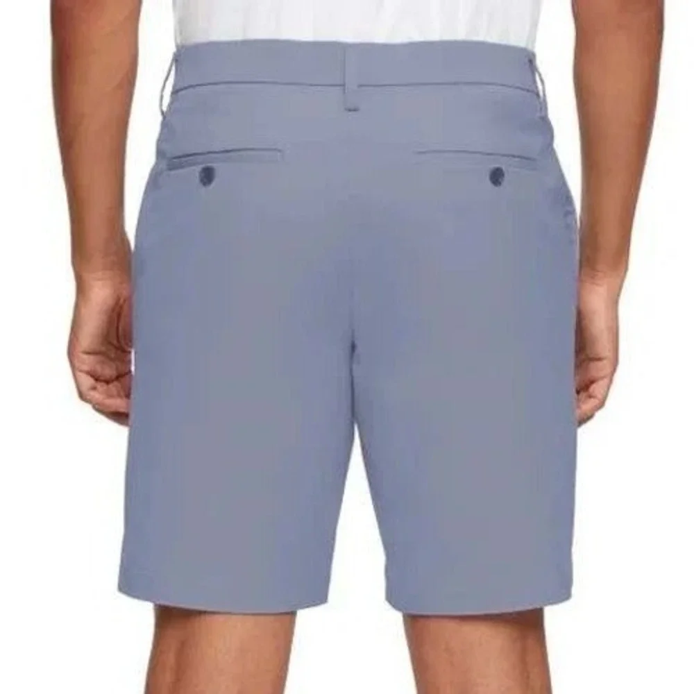 BANANA REPUBLIC Stretch Chino Shorts Mens Size 34 Blue Flat Front Quick Dry NWT